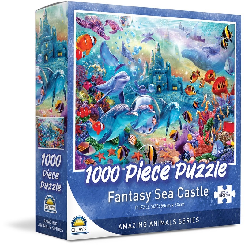 Crown – Amazing Animal Series  – Fantasy Sea Castle by Steve Sundram Jigsaw Puzzle (1000 Pieces)