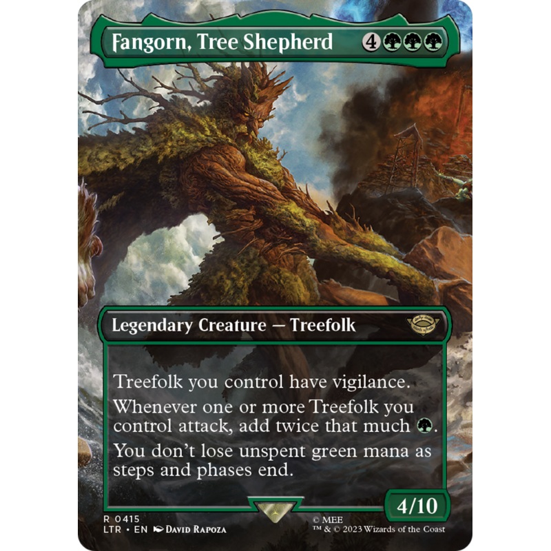 Fangorn, Tree Shepherd (LTR-415) – The Lord of the Rings: Tales of Middle-earth (Borderless) Foil [Rare]