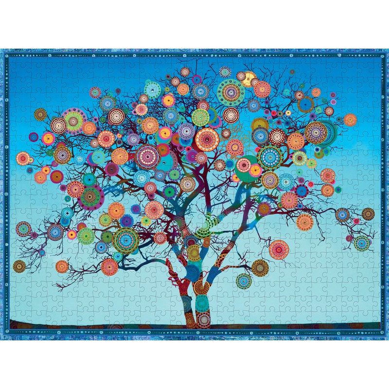 Mandala Fruit Tree by Paul Heussenstamm  500 Piece Jigsaw Puzzle (Pomegranate)