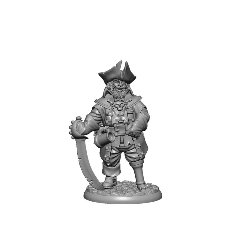 Reaper Bones Black: Ghost Pirate Captain RPR Ghost Pir Cpt