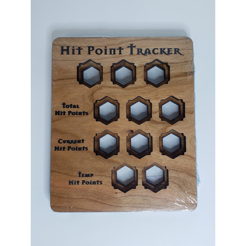 5e Hardwood Hit Point Tracker – Maple Wood
