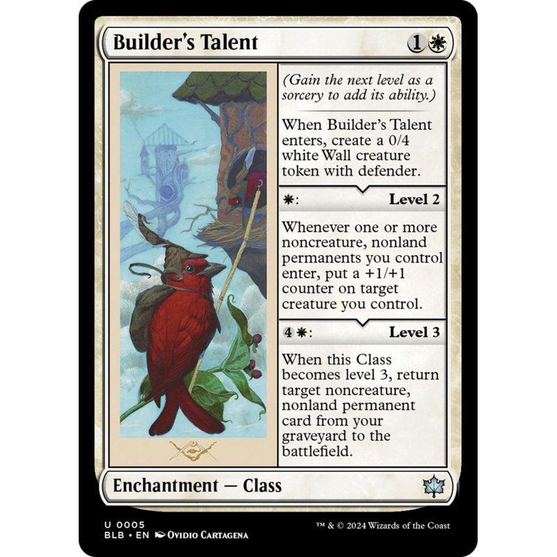 Builder’s Talent (BLB-005) – Bloomburrow Foil [Uncommon]