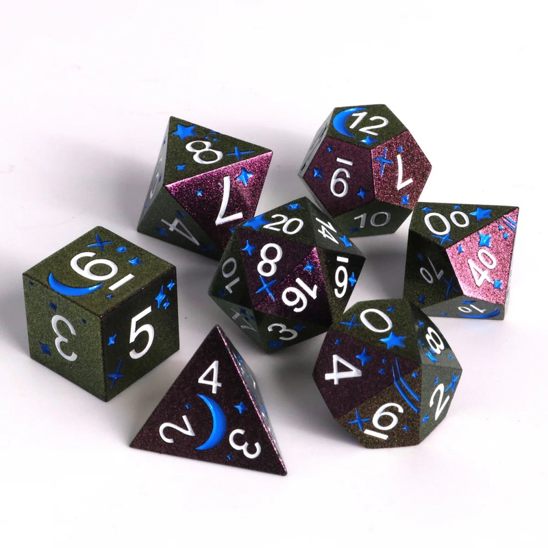 Die Hard Dice 7pc RPG Set – Nightsky Iridescent 7rpg Nightsky Iridescent