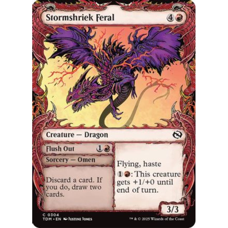 Stormshriek Feral (Showcase) (TDM-304) – Tarkir: Dragonstorm Foil [Common]