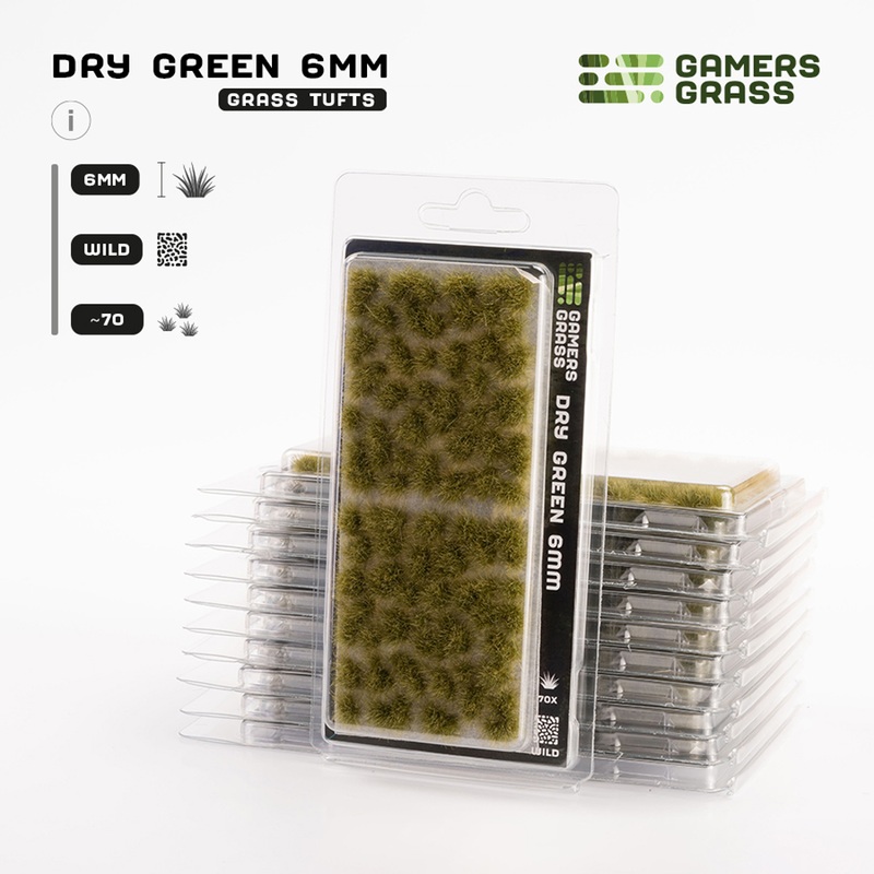 Gamers Grass Tufts: Dry Green – Wild 6mm