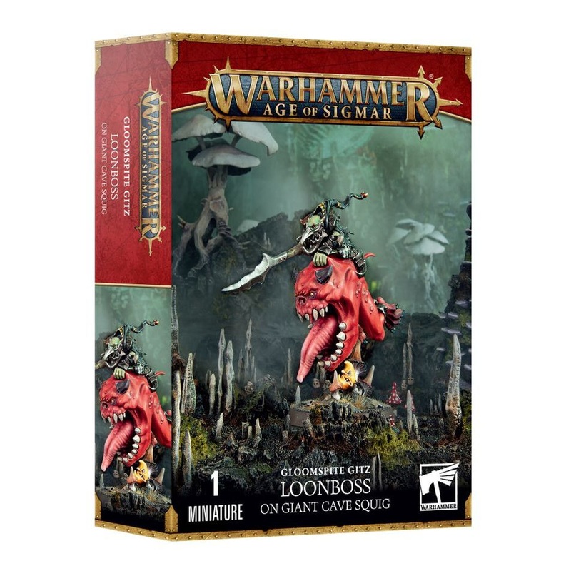 Age of Sigmar Gloomspite Gitz: Loonboss on Giant Cave Squig AoS GGZ Loonboss Squig