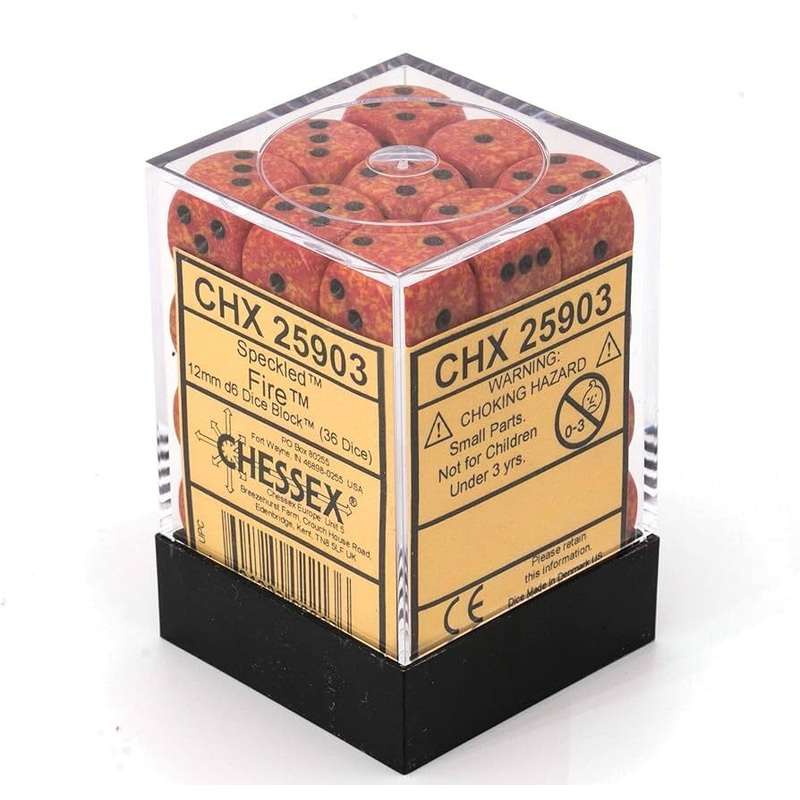 Speckled: Fire Elemental 12mm D6 (36)
