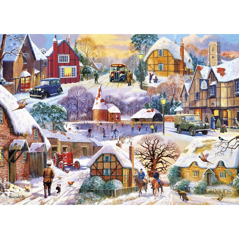 Winter Cottages  1000 Piece Jigsaw Puzzle (Gibsons)