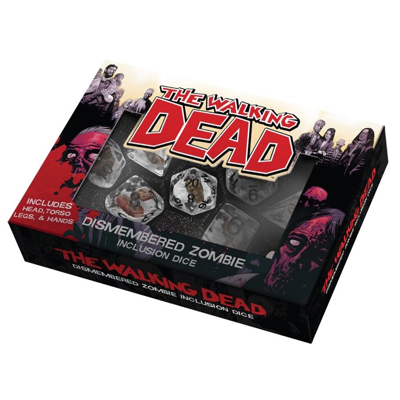 7ct Walking Dead Dismembered Zombie Inclusion Dice Set 7ct Dismembered Zombie