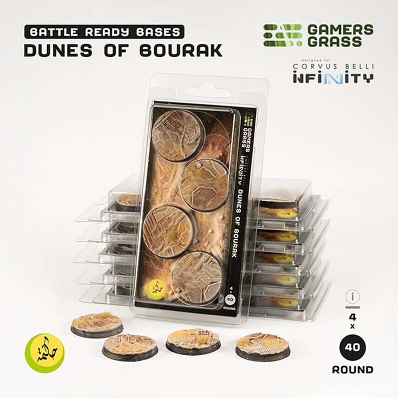 Battle Ready Bases: Dunes of Bourak – Round 40mm (4)