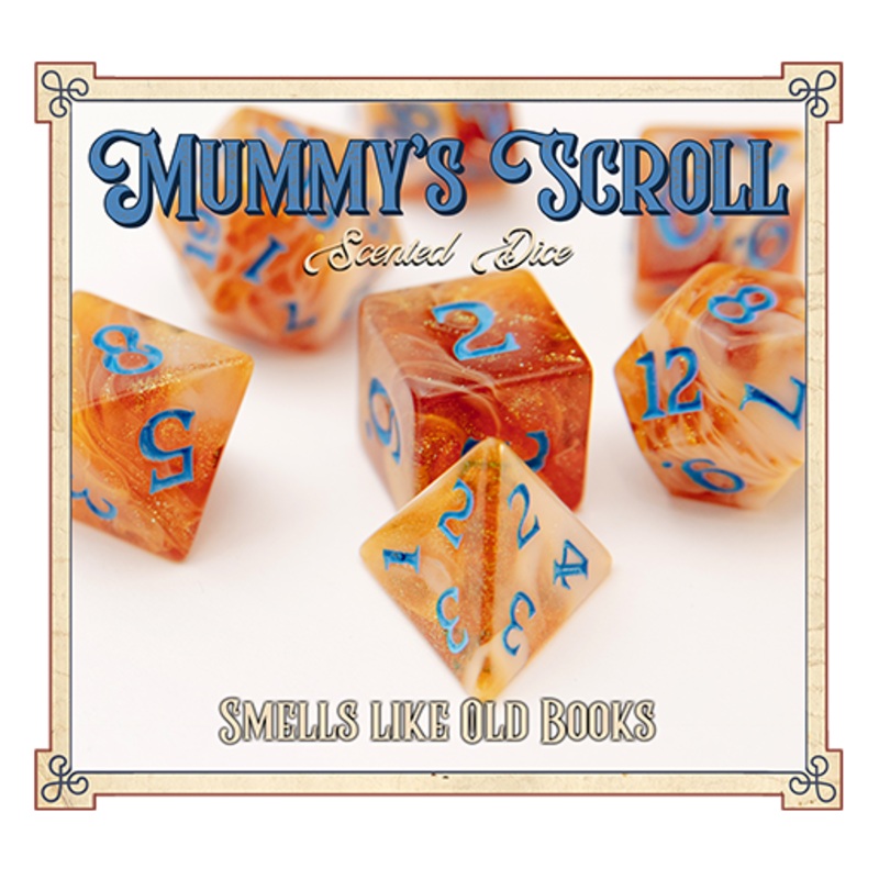 Scented Dice by Baron Smellybones – Mummy’s Scroll 7ct Scent Mummy Scroll