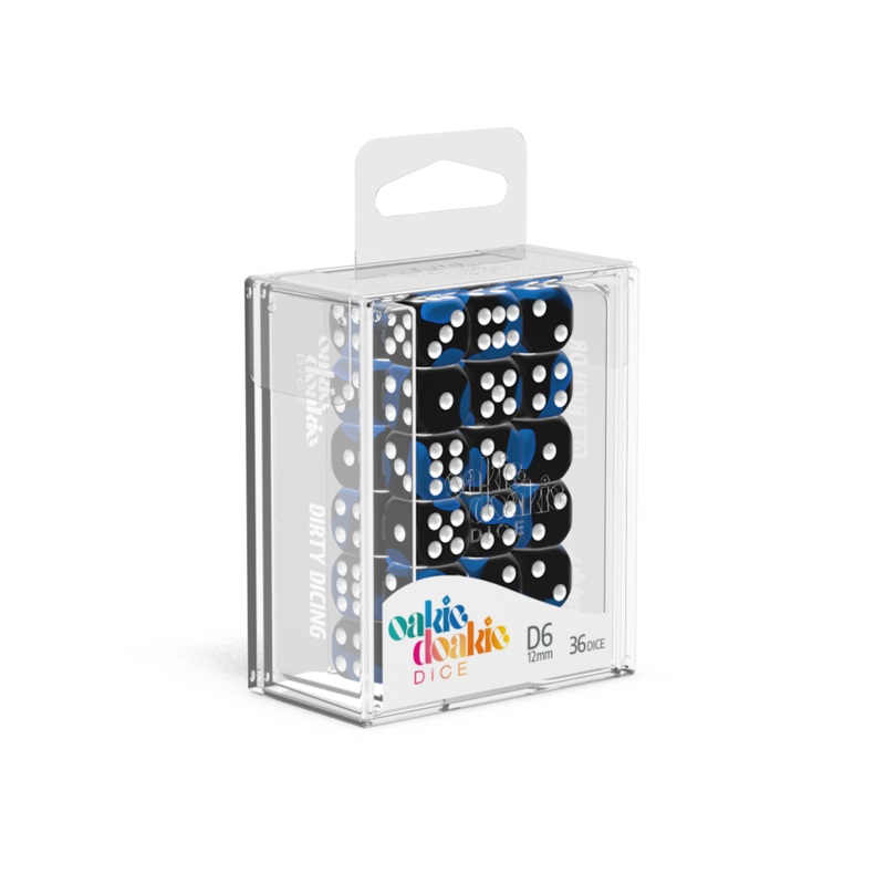 12mm D6 Set – Glow in the Dark – Deep Ocean (36 dice)