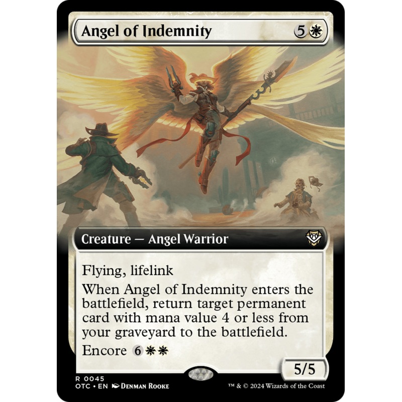 Angel of Indemnity (OTC-045) – Outlaws of Thunder Junction Commander: (Extended Art) [Rare]
