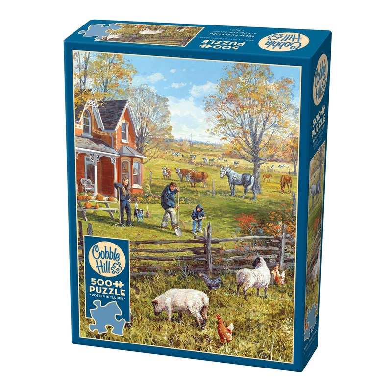 Young Family Farm 500 Piece Jigsaw Puzzle by Cobble Hill