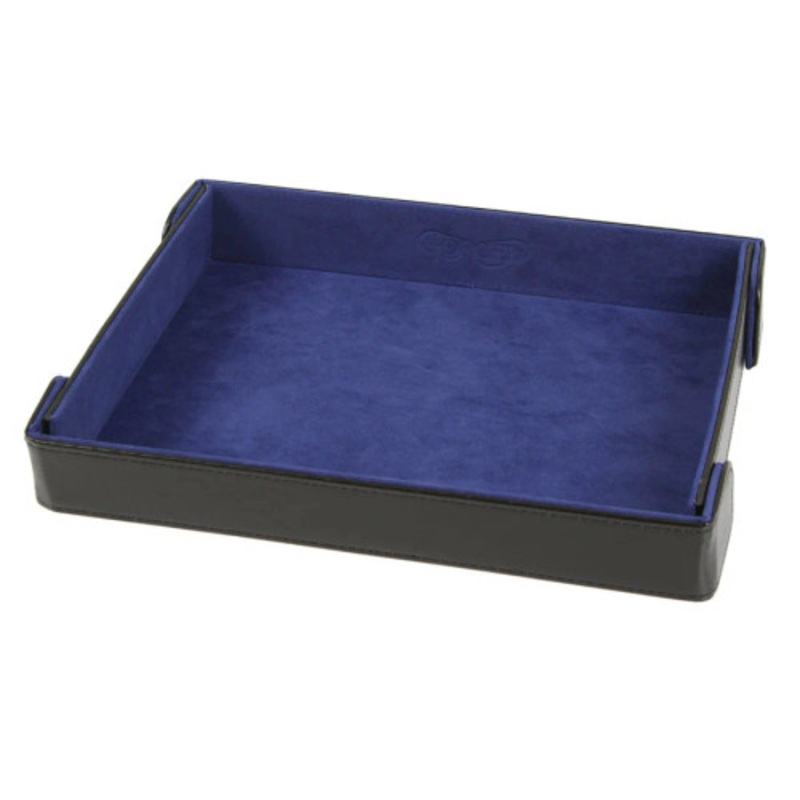 Blue Magnetic Folding Dice Tray, Rectangle