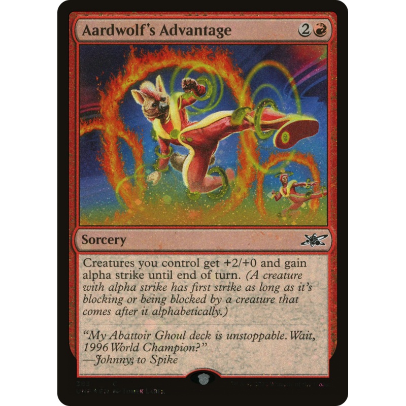Aardwolf’s Advantage (UNF-383) – Unfinity Galaxy Foil [Common]