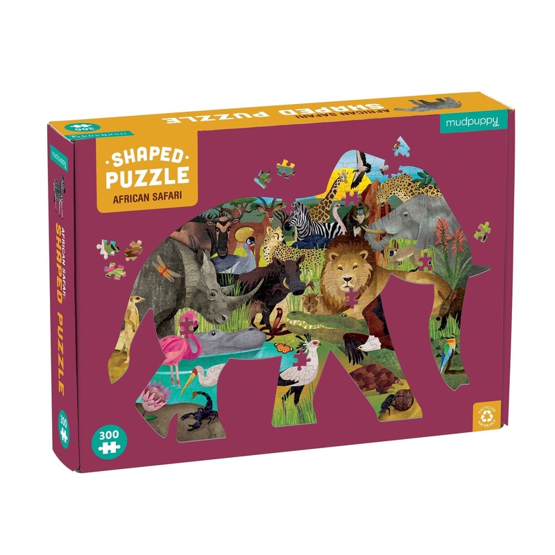 African Safari 300 Piece Shaped Puzzle by Galison