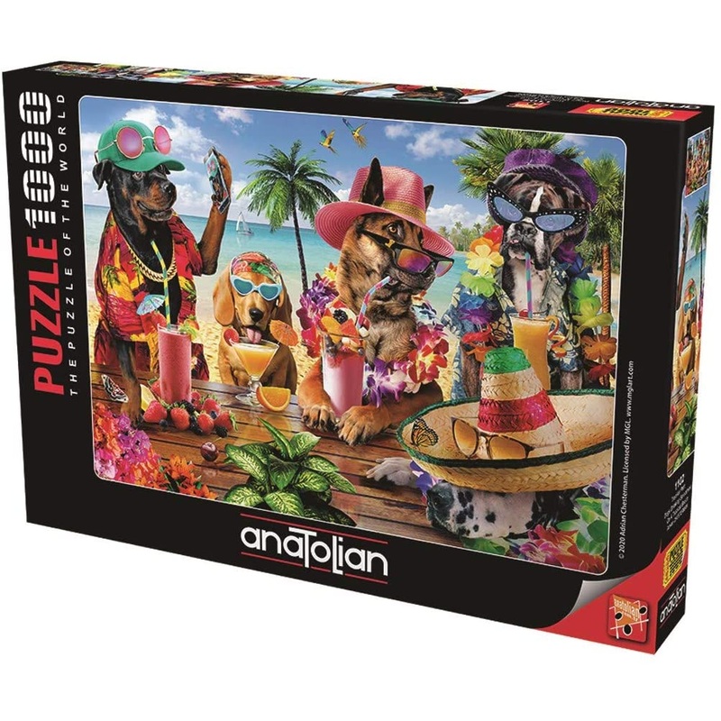 Anatolian – Dogs Drinking Smoothie Jigsaw Puzzle (1000 Pieces)