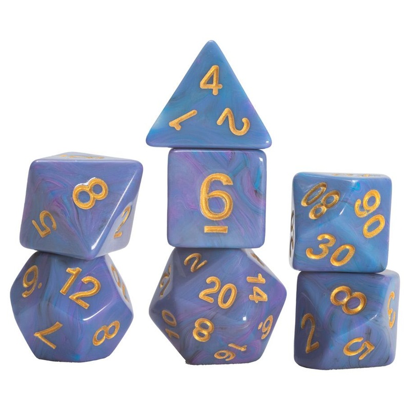Sirius 7ct Polyhedral Dice: Blue Unicorn 7ct Blue Unicorn