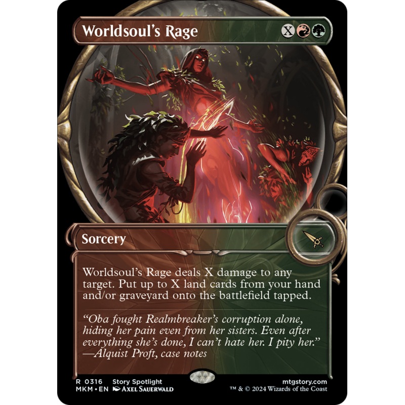 Worldsoul’s Rage (MKM-316) – Murders at Karlov Manor: (Showcase) [Rare]