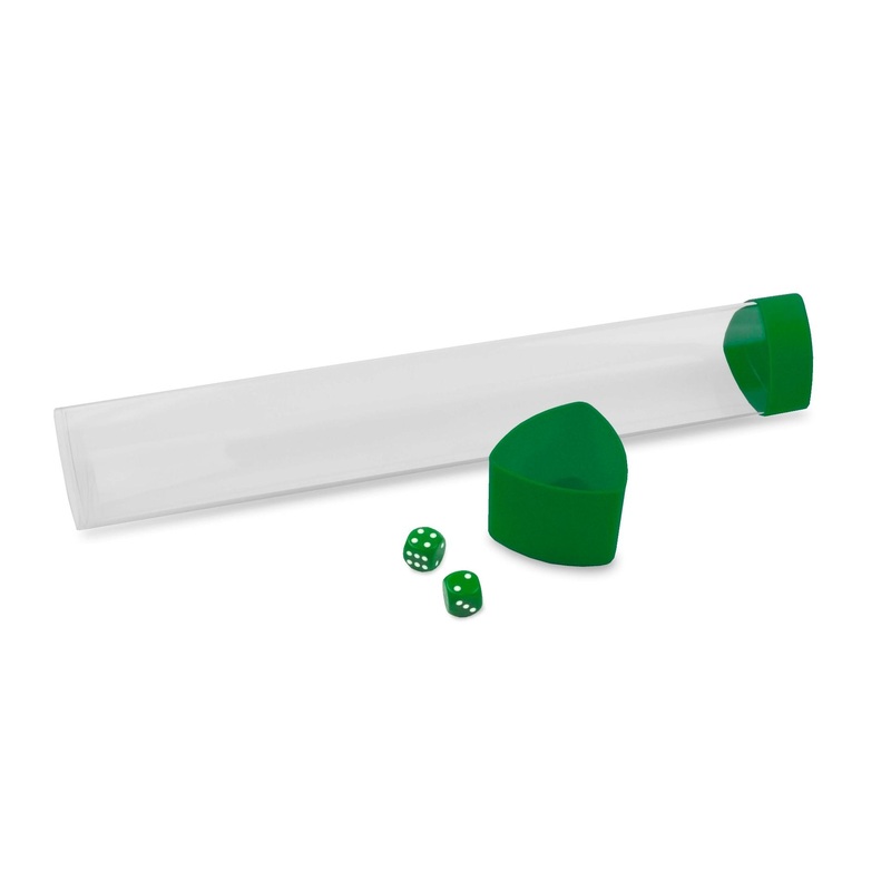 BCW Playmat Tube with Dice Cap – Green Tube Green Dice Cap