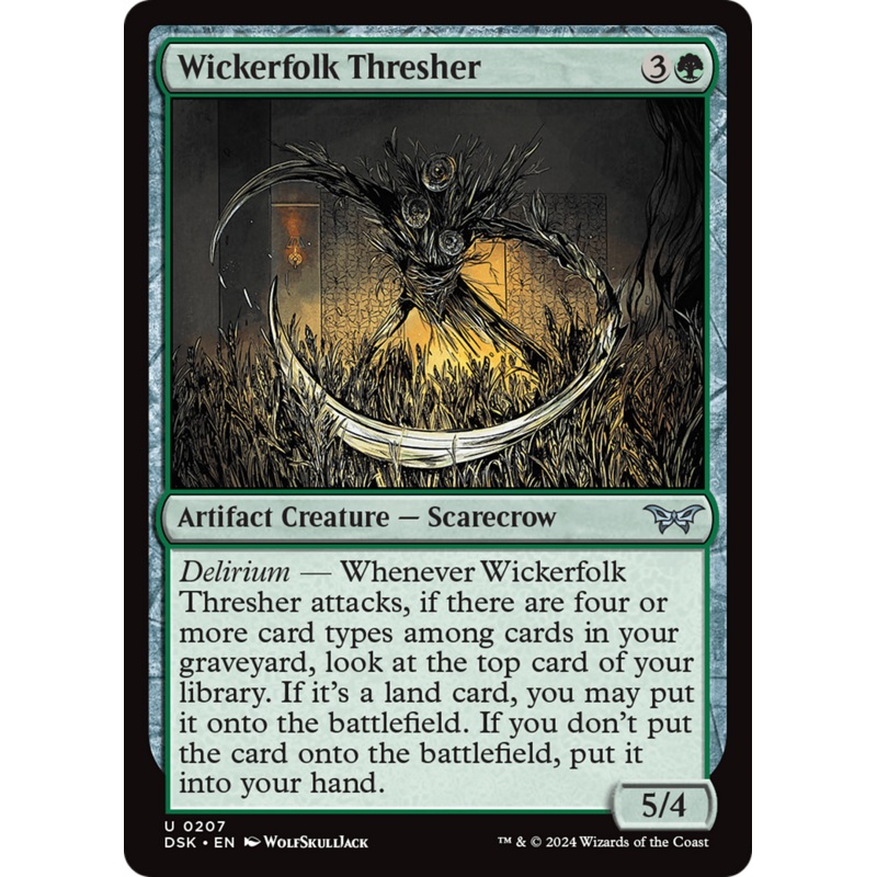 Wickerfolk Thresher (DSK-207) – Duskmourn: House of Horror Foil [Uncommon]