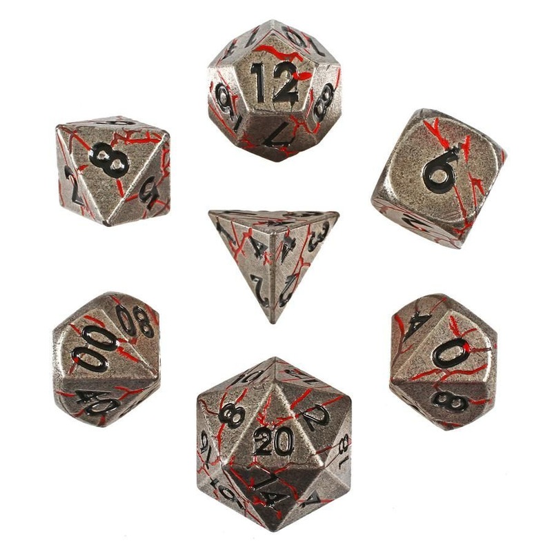Battle Scarred Set of 7 Metal Dice