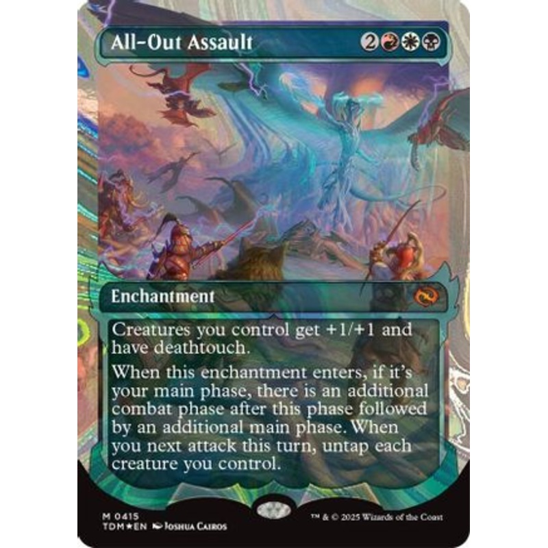 All-Out Assault (Showcase) (Halo Foil) (TDM-415) – Tarkir: Dragonstorm Foil [Mythic]