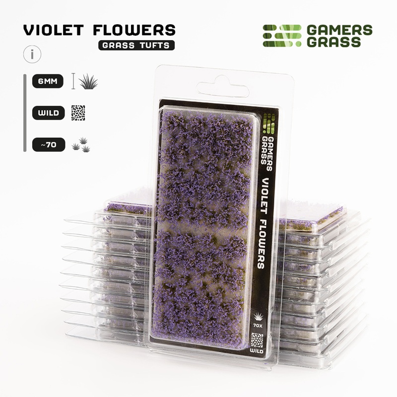 Gamers Grass Tufts: Violet Flowers – Wild 6mm
