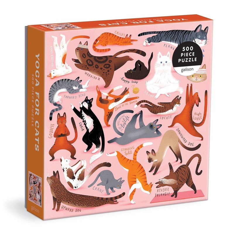 Yoga for Cats 500 Piece Jigsaw Puzzle by Galison