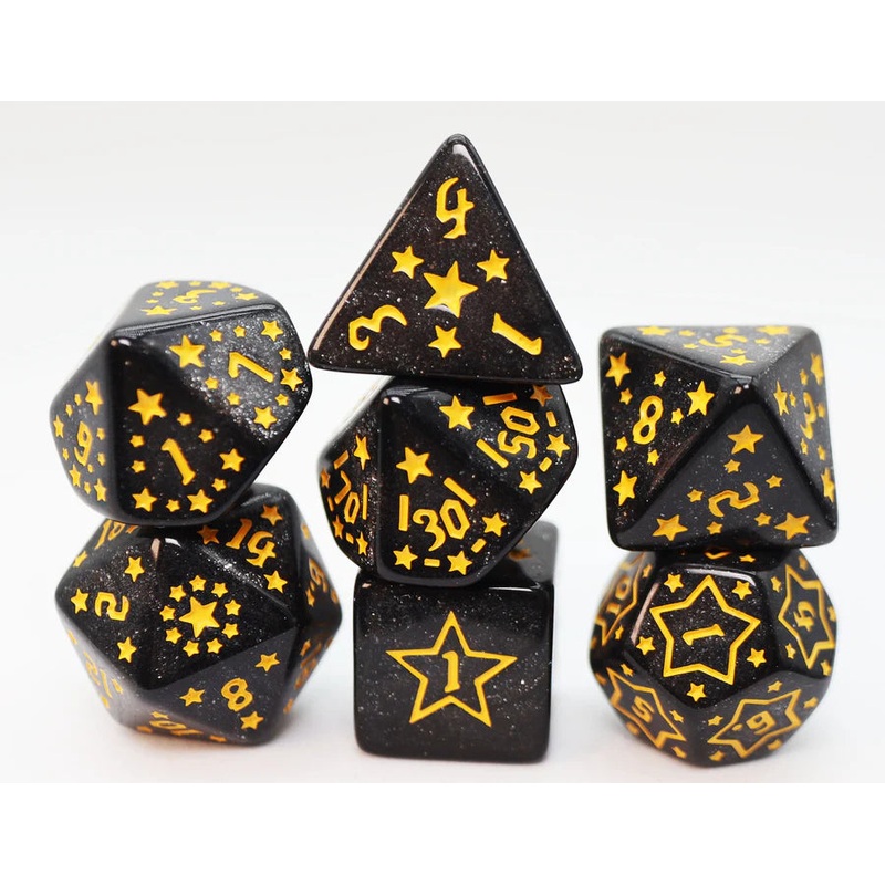 Shooting Stars RPG Dice Set (8 Options) FBG SS: Barium