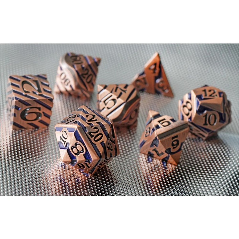 7ct Scarred Copper Metal Dice