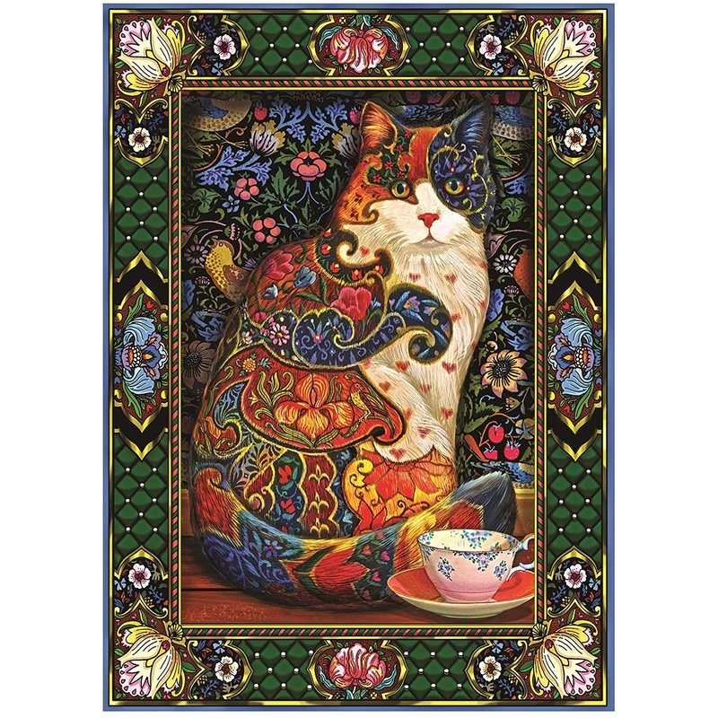 Willow Creek – Painted Cat by Lewis T. Johnson Jigsaw Puzzle (1000 Pieces)