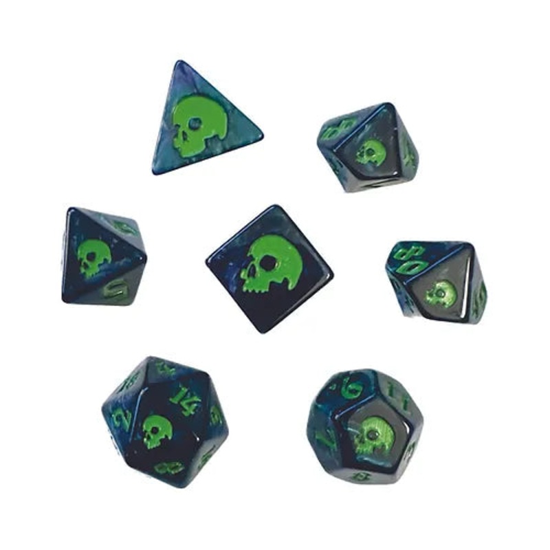 Black Oak Workshop Creeping Slime 7ct Polyhedral Set BD Creeping Slime 7ct