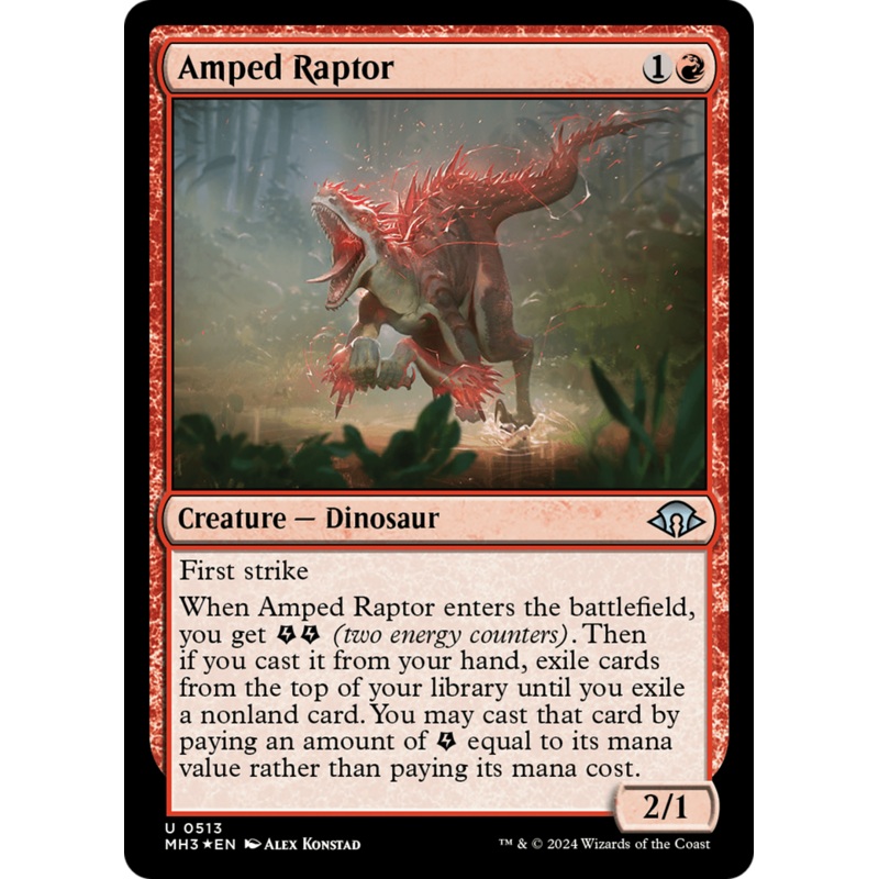 Amped Raptor (MH3-513) – Modern Horizons 3 Foil [Uncommon]