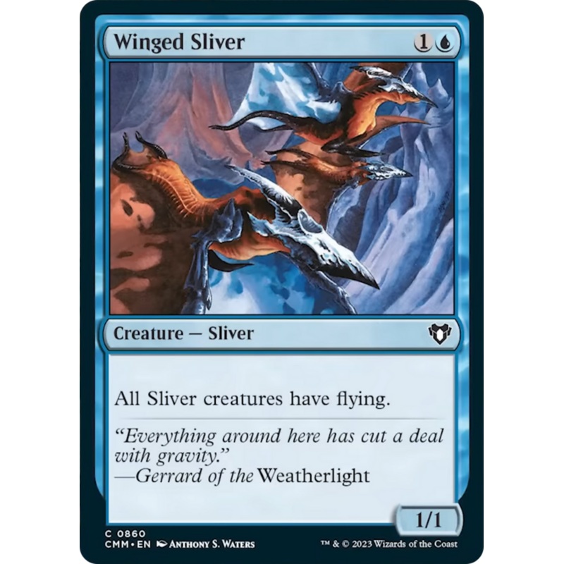 Winged Sliver (CMM-860) – Commander Masters [Common]