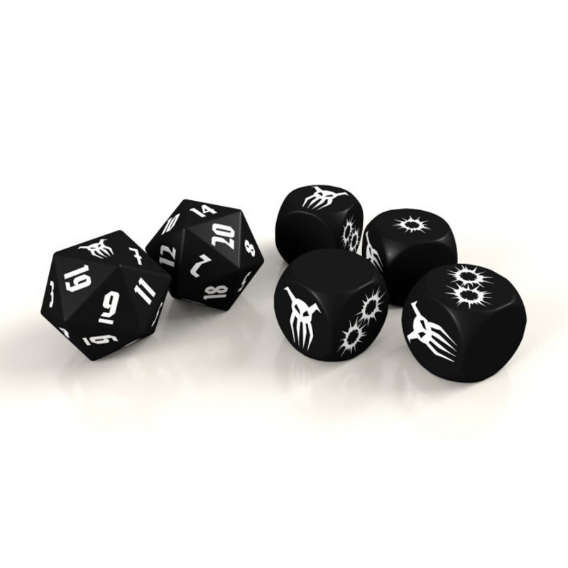 Achtung! Cthulhu RPG 2d20 Black Sun Dice Set