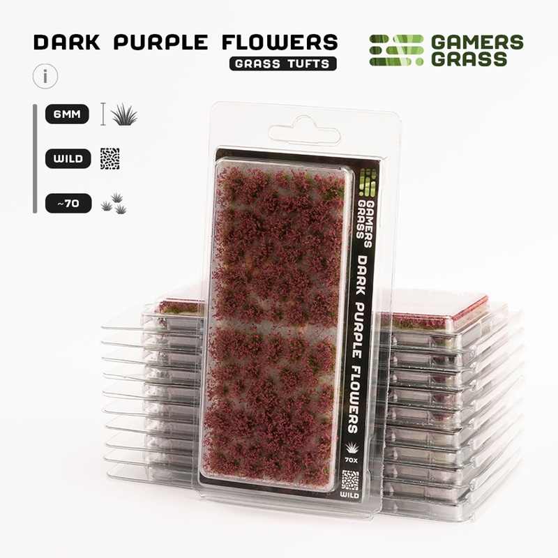 Gamers Grass Tufts: Dark Purple Flowers – Wild 6mm