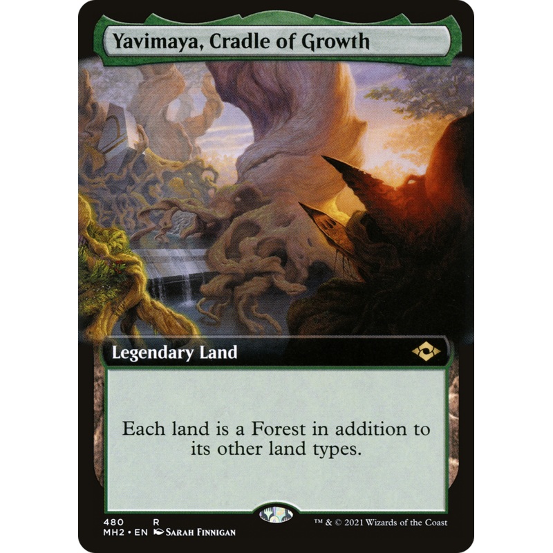 Yavimaya, Cradle of Growth (MH2-480) – Modern Horizons 2: (Extended Art) [Rare]