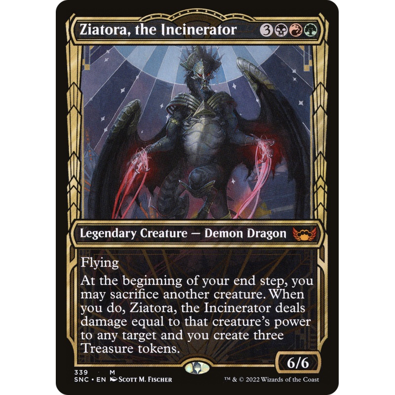 Ziatora, the Incinerator (SNC-339) – Streets of New Capenna: (Showcase) Foil [Mythic]
