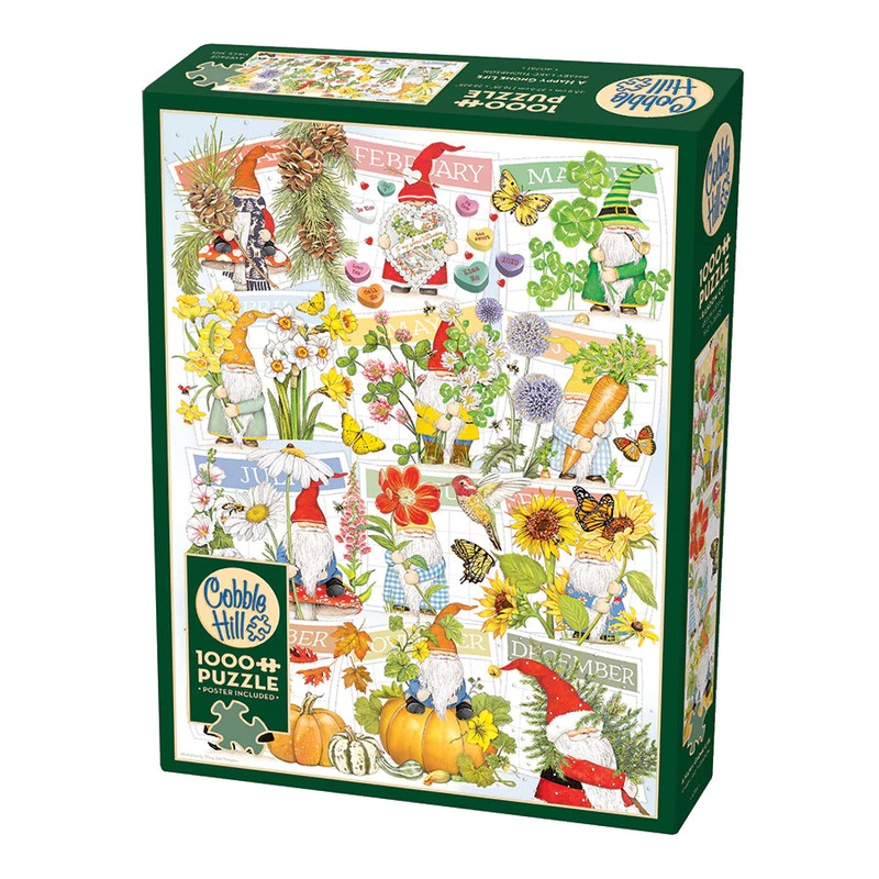 A Happy Gnome Life 1000 Piece Jigsaw Puzzle by Cobble Hill