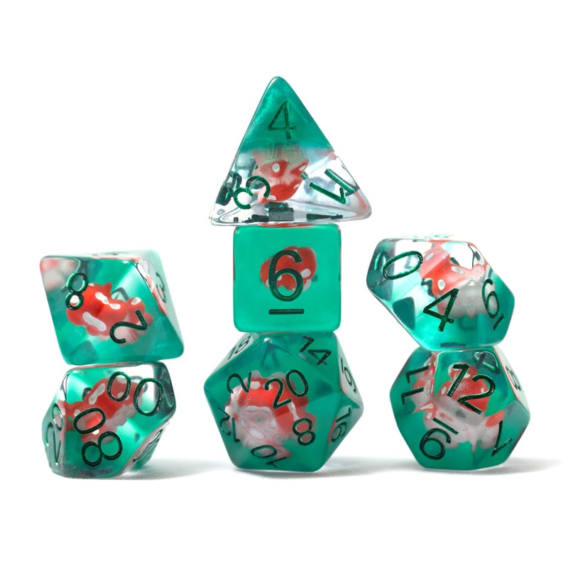 Sirius 7ct Polyhedral Dice: Power Mushroom 7ct Power Mushroom