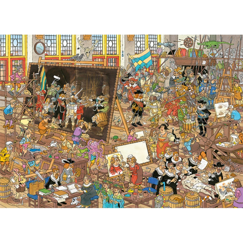 A Trip To The Museum by Jan Van Haasteren  2 x 1000 Piece Jigsaw Puzzles (Jan Van Haasteren)