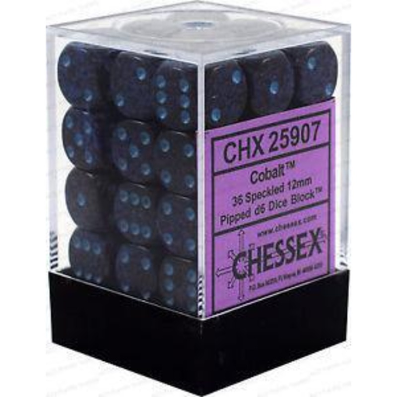 Speckled: Cobalt 12mm D6 (36)