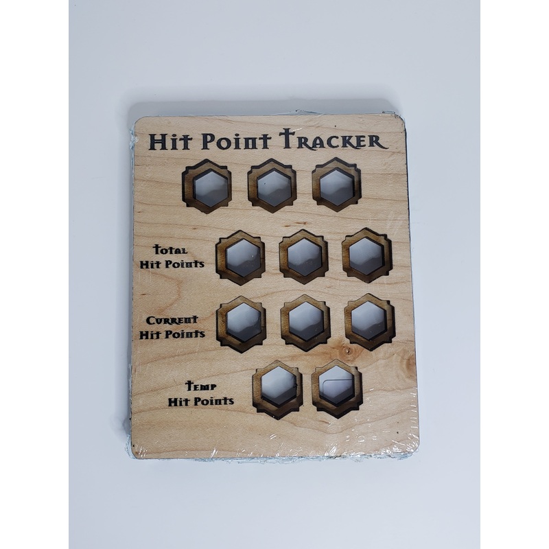 5e Hardwood Hit Point Tracker – Cherry Wood