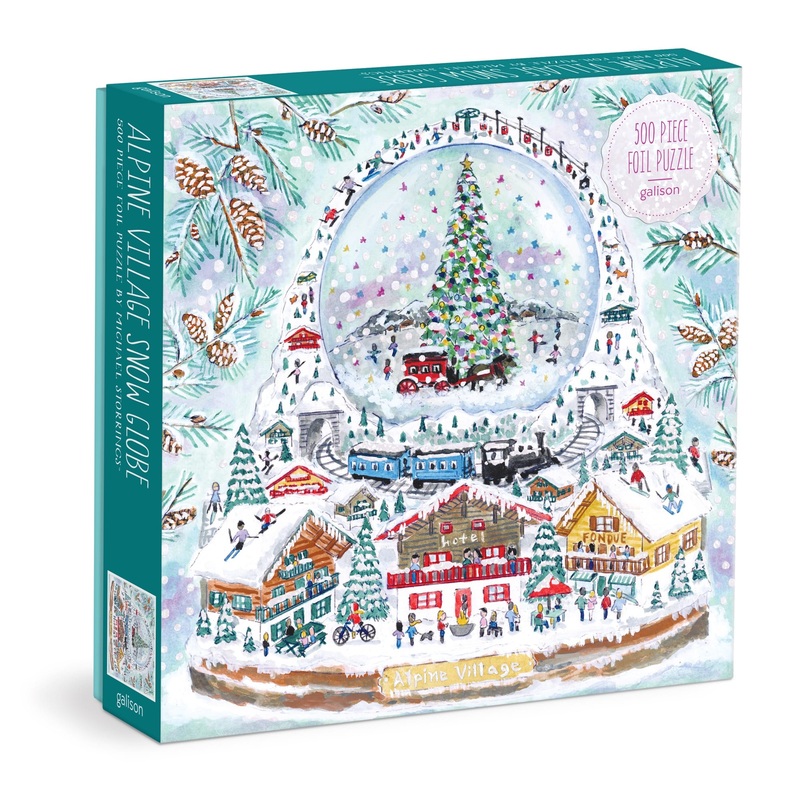 Alpine Village Snowglobe 500 Piece Jigsaw Puzzle by Galison