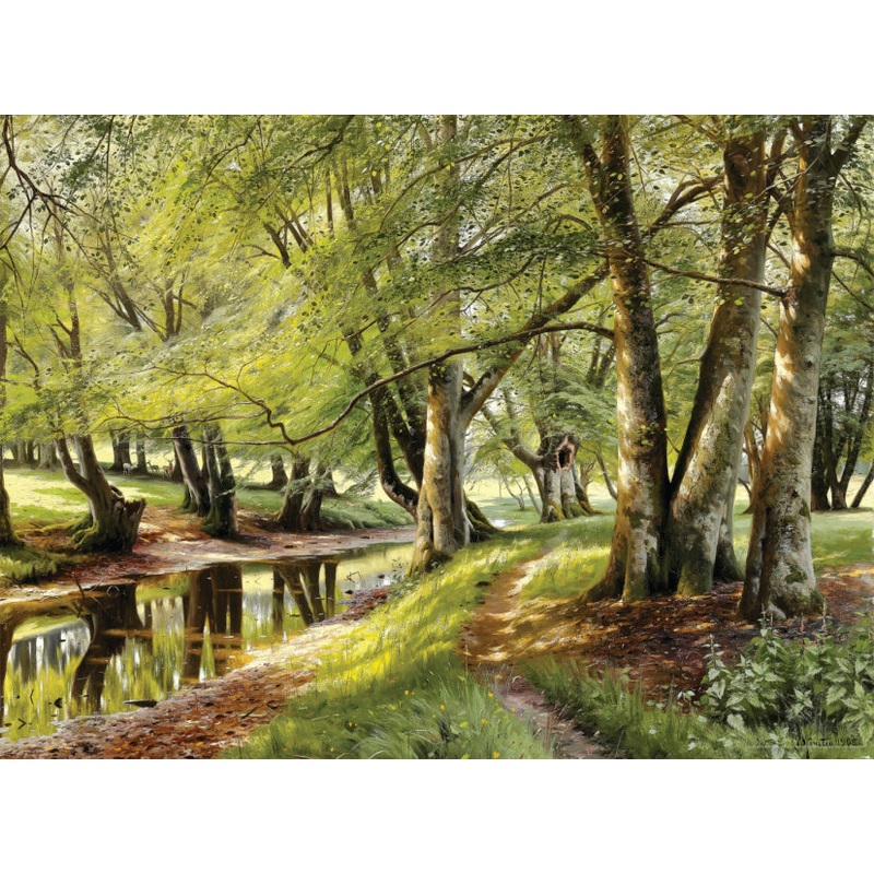 A Summer Day in the Forest with Deer in the by Peder Mrk Mnsted  1000 Piece Jigsaw Puzzle (DToys)
