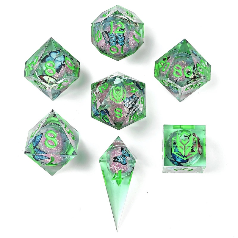 Captured Magic Sharp Edge Liquid Core Dice Set – Dream Wing 7ct Dream Wing