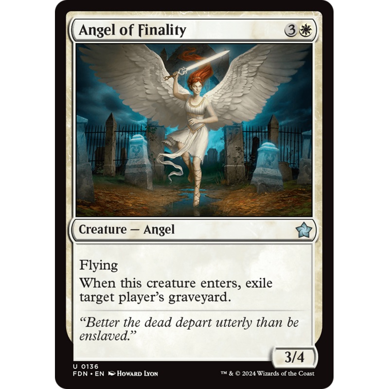 Angel of Finality (FDN-136) – Foundations Foil [Uncommon]