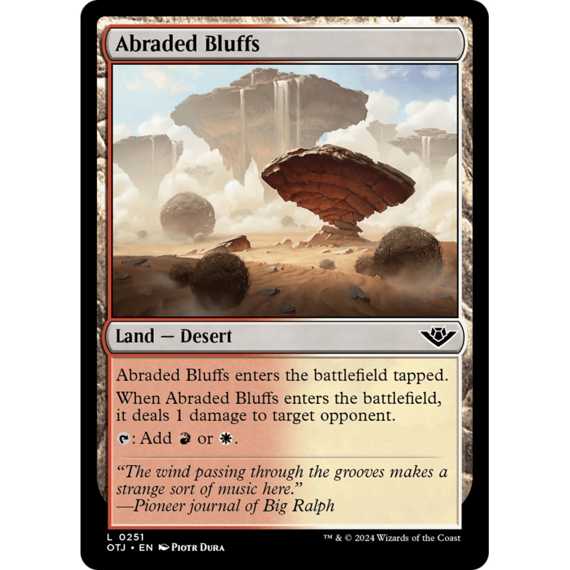 Abraded Bluffs (OTJ-251) – Outlaws of Thunder Junction Foil [Common]
